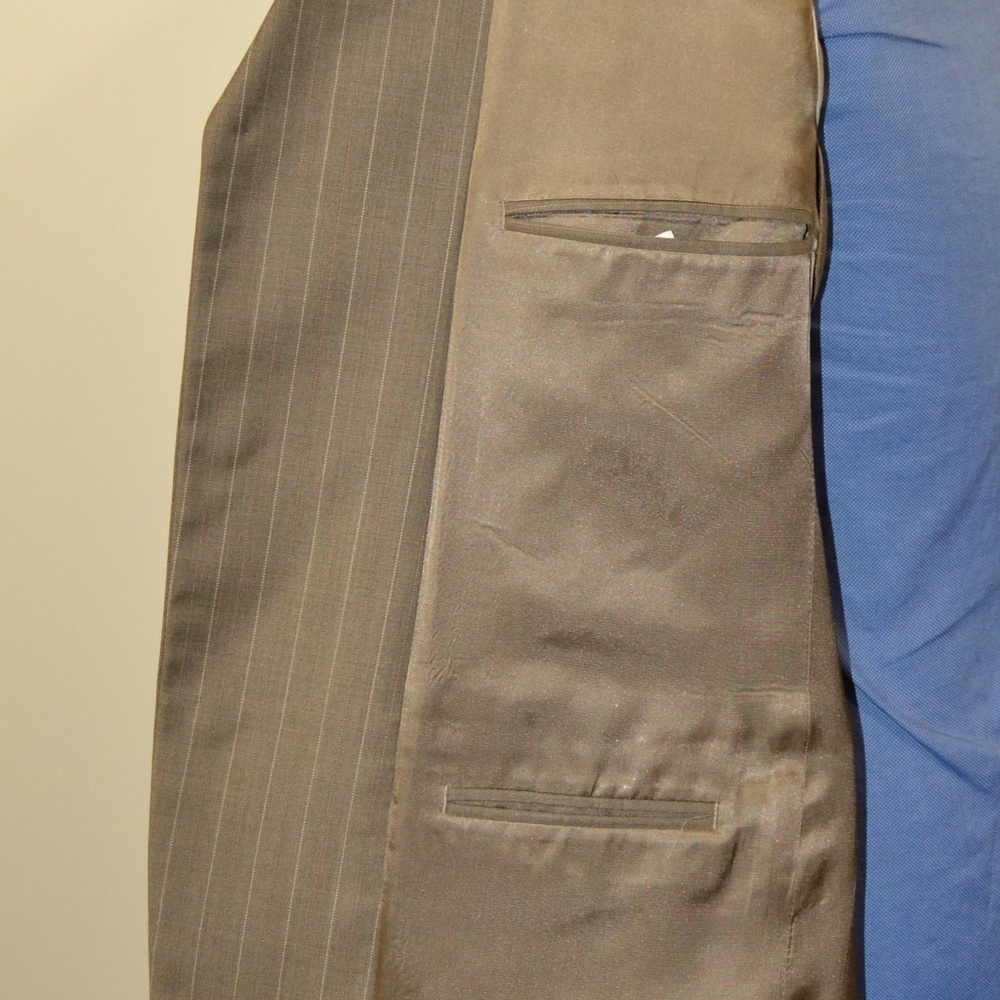 Nautica 38S Sport Coat Blazer Suit Jacket Gray Pin - Picture 7 of 8
